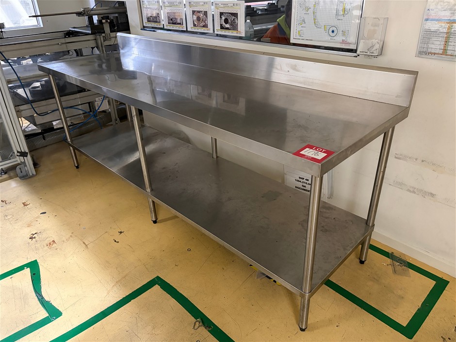 Stainless Steel Bench with Splash Back;