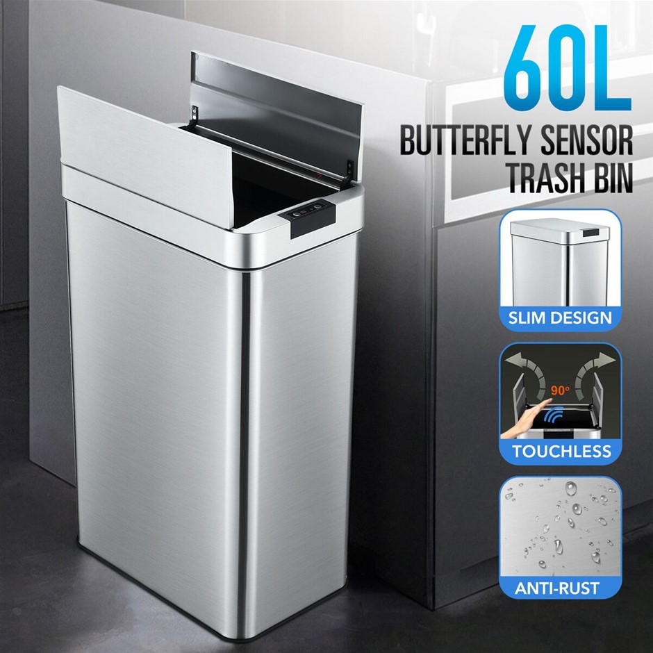 60L Automatic Sensor Kitchen Rubbish Bin Motion Trash Can