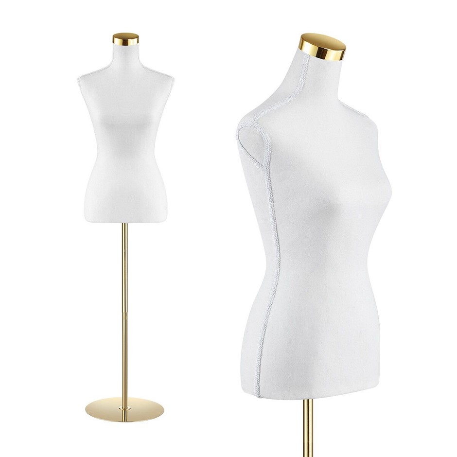 164-180CM Female Dress Form Mannequin Torso Tripod Stand Adjustable White