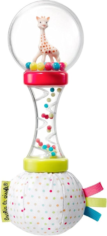 SOPHIE the giraffe Soft Maracas Rattle, White/ Red/ Blue/ Yellow/ Green.