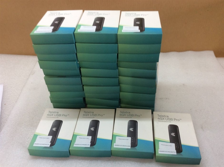 Telstra 4GX USB Pro Mobile Broadband USB Modem (Lot of 34)