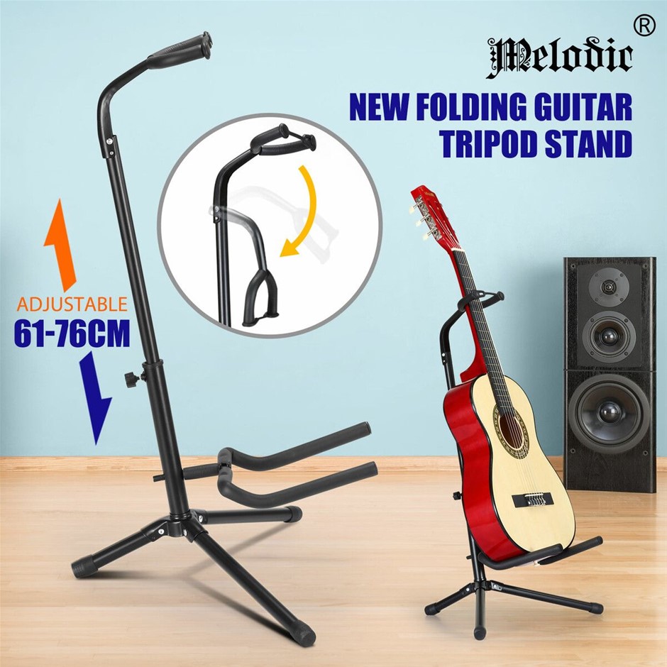Melodic Universal Foldable Guitar Stand Adjustable Floor Tripod