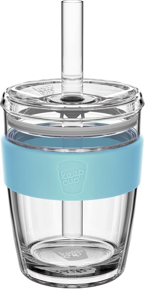 KeepCup Longplay Cold Cup - Double wall Glass, Reusable Ice Coffee Cup with