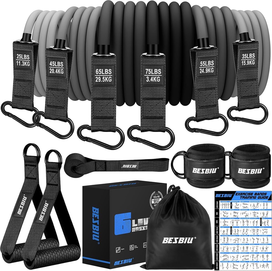 Heavy Resistance Bands for Working Out, 300lbs/360lb/420lb Exercise Bands W