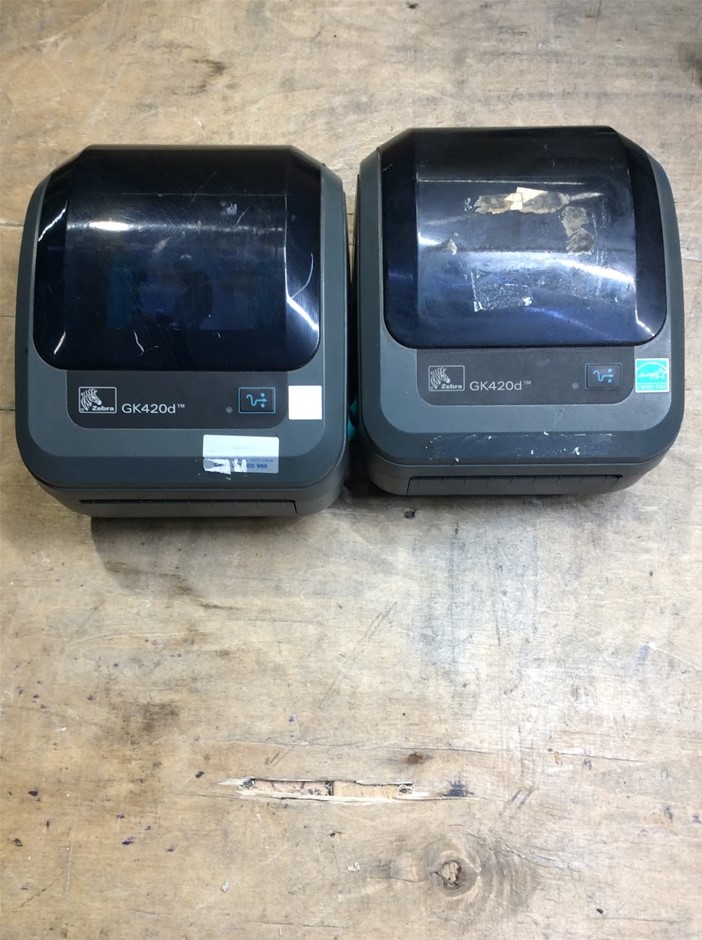 Zebra GK420d Desktop Label Printer (Lot of 2)
