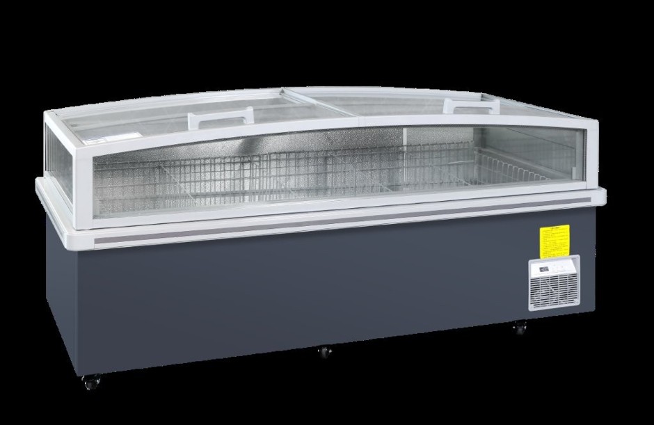 780L Supermarket Island Freezer on Castors