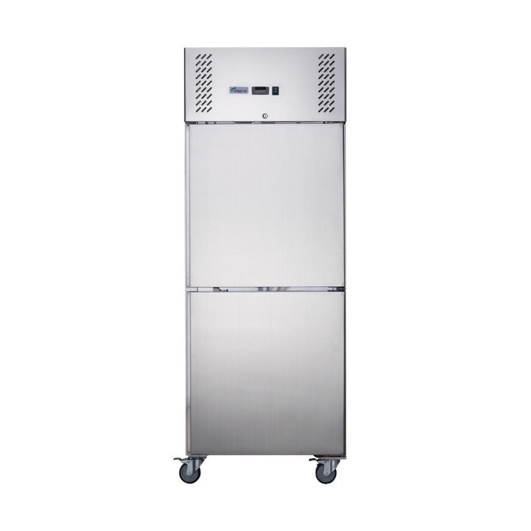 650L Stainless Steel Split Door Upright Freezer