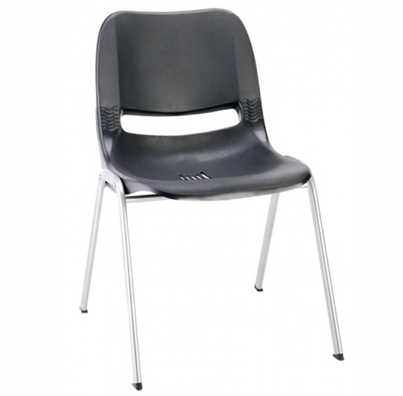 SYLEX Tazz Stackable Chair, Black.