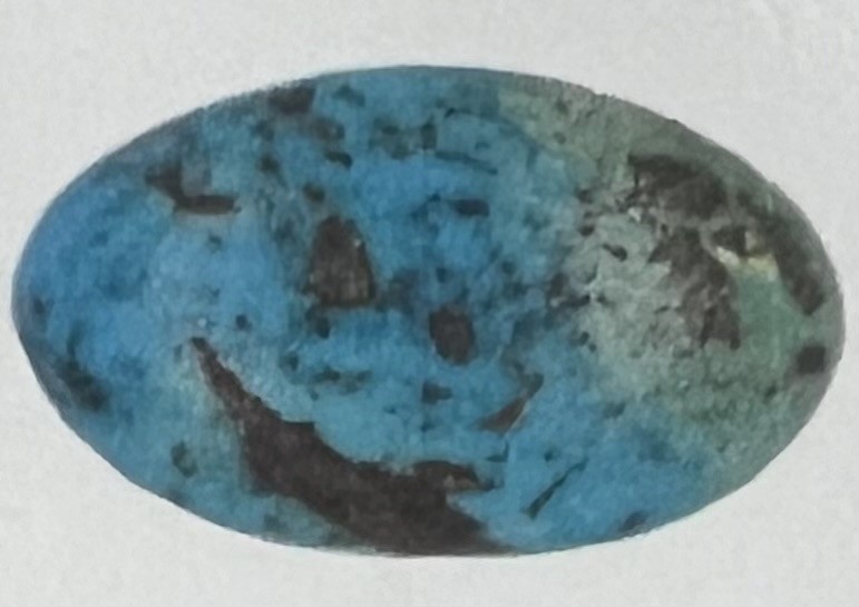 6.16 carats natural Blue Turquoise from Iran certified IGS