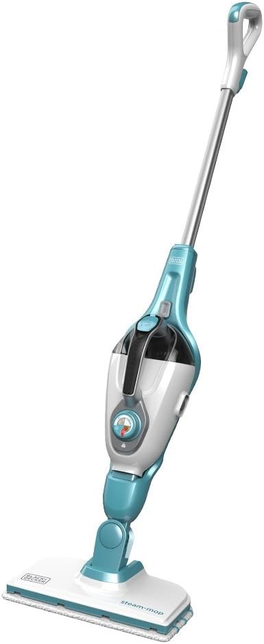 BLACK+DECKER FSMH1351SM-GB 9-in-1 Steam Mop with SteaMitt, 1300 W White/Aqu