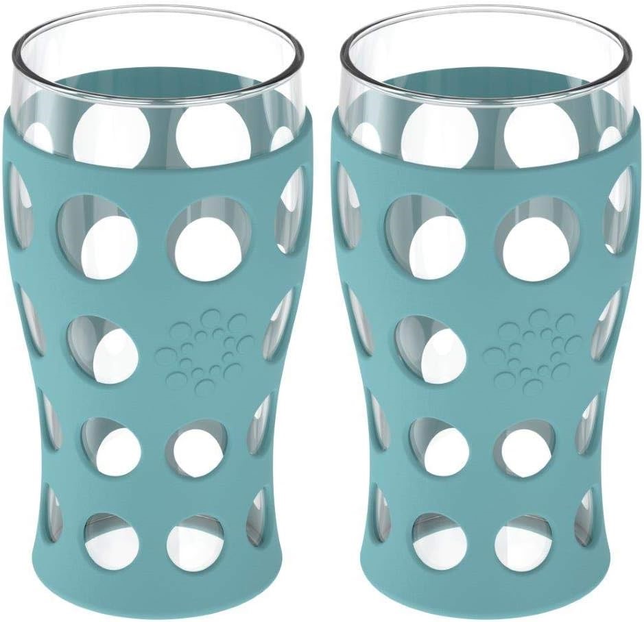 LIFEFACTORY 20-Ounce BPA-Free Indoor/Outdoor Protective Silicone Sleeve Bev