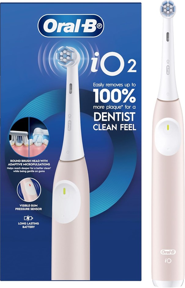 ORAL-B iO Series 2 Electric Toothbrush, Blush Pink. NB: brush head packet h