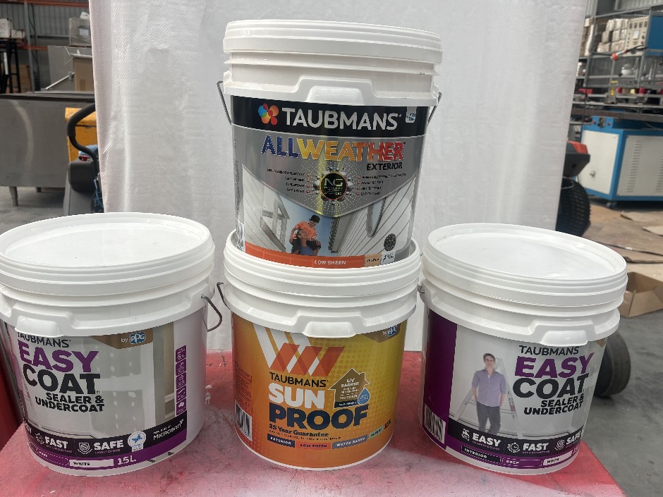 <p>Taubmans Paint Bundle – 4 x 15L Pails (Exterior & Preparation Products)<