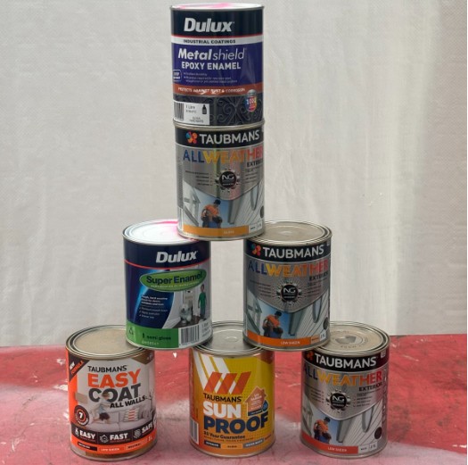 <p>125 x 1L Assorted Paint Tins</p>
