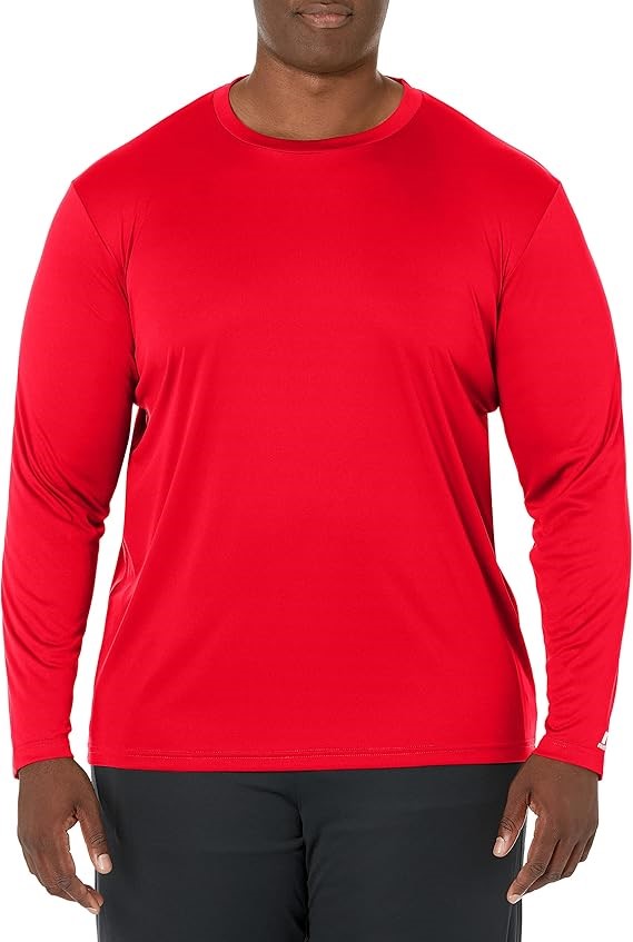 RUSSELL ATHLETIC Men's Long Sleeve Performance Tee, Size 3XL, True Red, 631