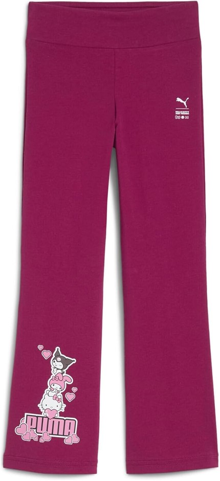 PUMA Kid's Puma x Hello Kitty & Friends Flared Legging, Size 6 Years, Berry