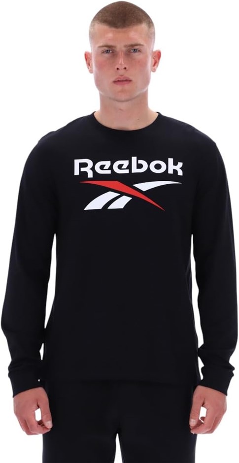 REEBOK Men's Remi Long Sleeve Tee, Medium, Black, 100240822. RRP: $50. Buy