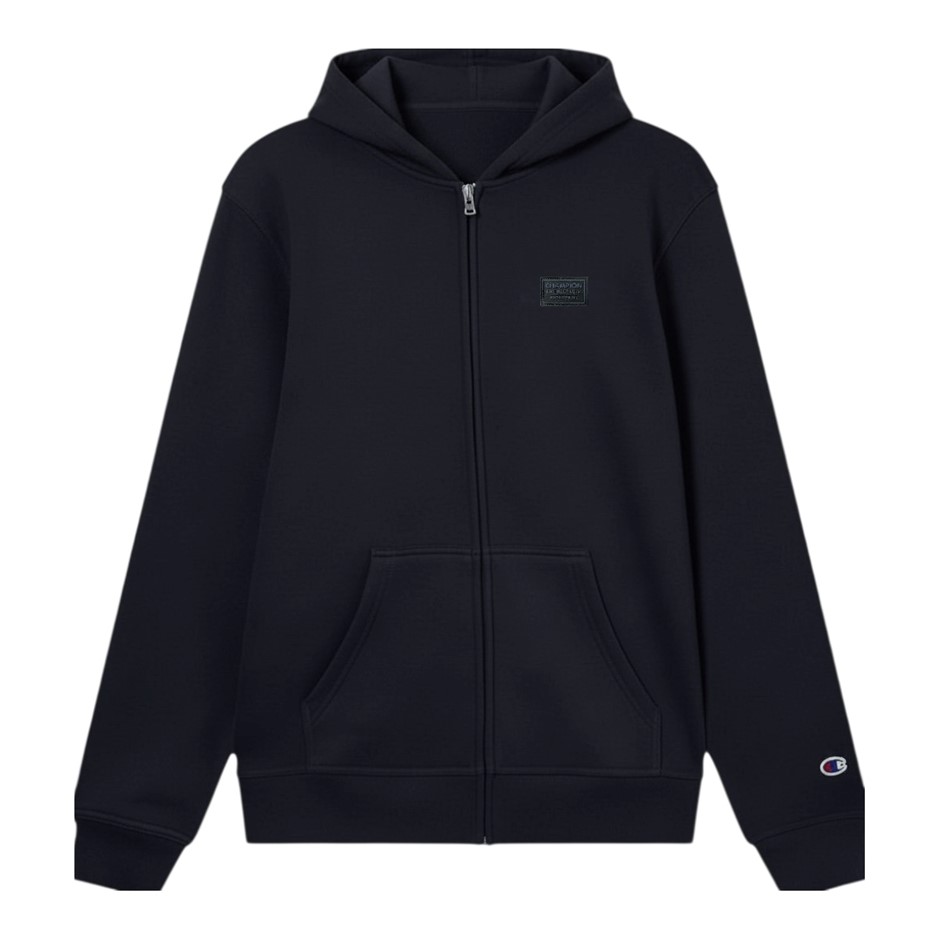 CHAMPION Men's Legacy Badge Zip Hoodie, Size 2XL, Cotton, Navy, ATKXG. Buy