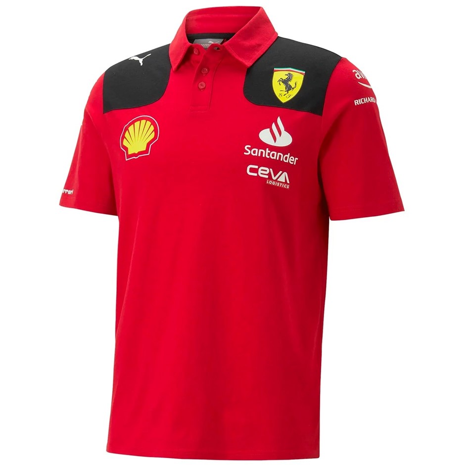 PUMA Men's Scuderia Ferrari F1 Team Polo, Size S, Rosso Corsa Red (01), 763