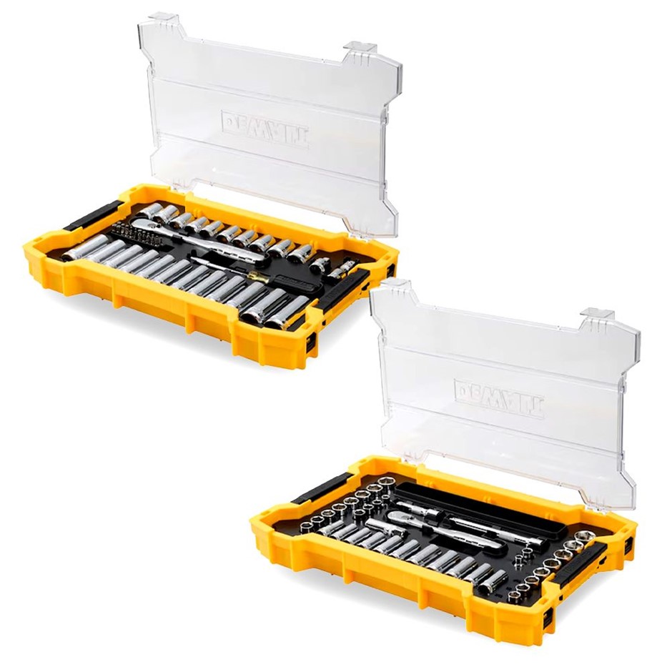 DeWALT 85pc 3/8" & 1/2" SAE/Metric Mechanical Tool Set with TOUGHSYSTEM 2.0