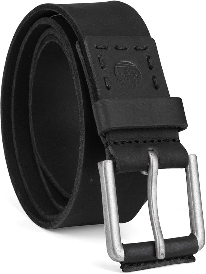 TIMBERLAND Men's Casual Leather Belt, Size 34, Genuine Leather, Black. RRP: