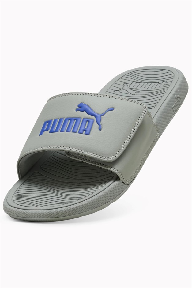 PUMA Cool Cat 2.0 V BX Slides, Size US11, Smokey Gray-Royal Sapphire (12),