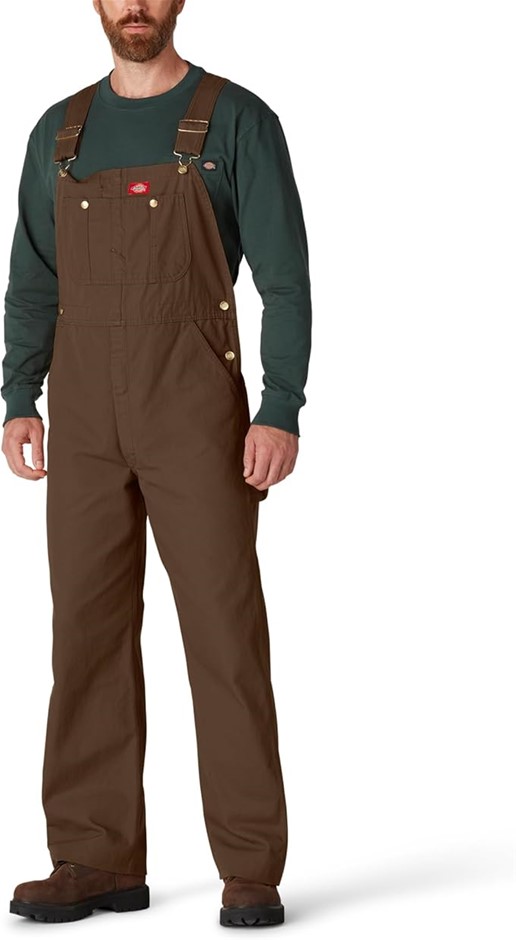 DICKIES Men's Bib Overall, Size 30x30, Rinsed Timber, DB100RTB. Buyers Not