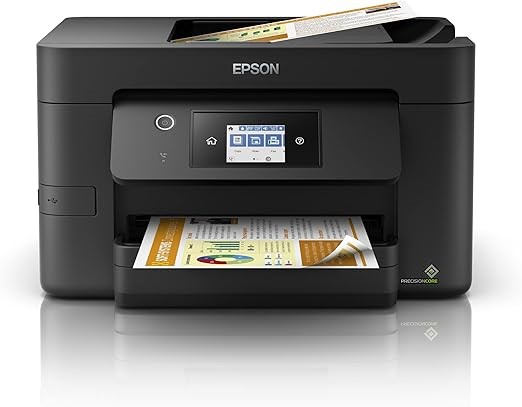 EPSON Workforce Pro WF-3825 Multifunction Printer. NB: Powers On. No Furthe