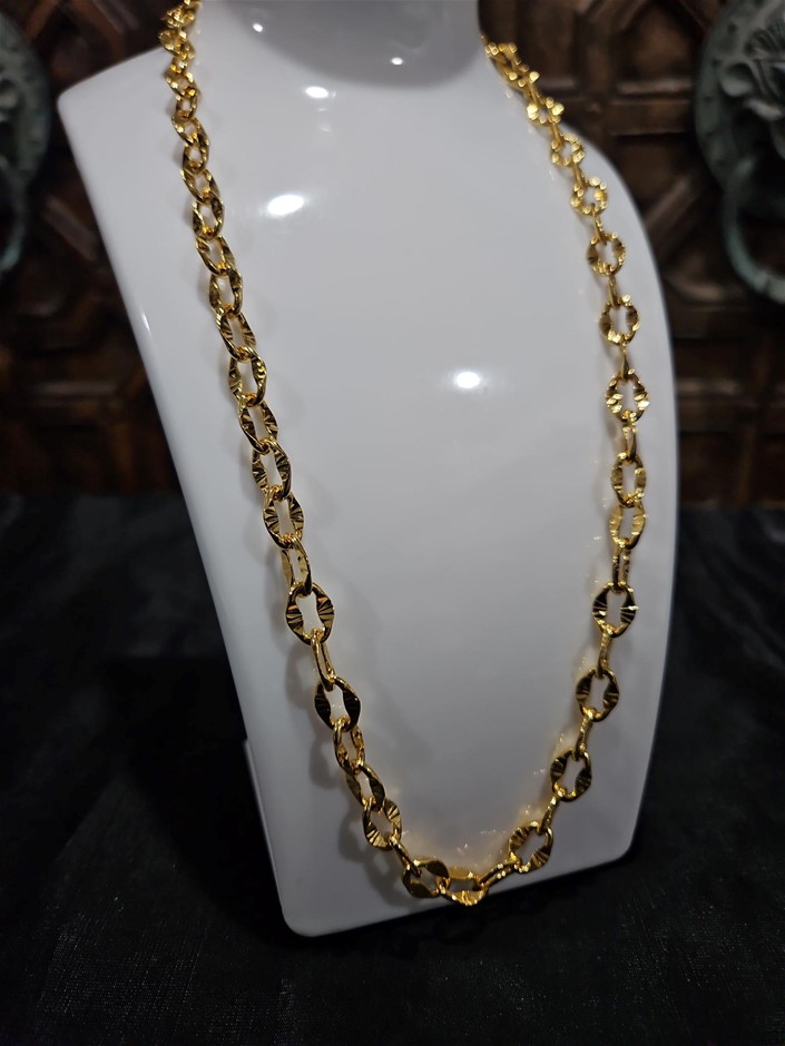 22K/Italy Gold Filled Chain(stamped 22K/Italy)Warranty Quality-50cm