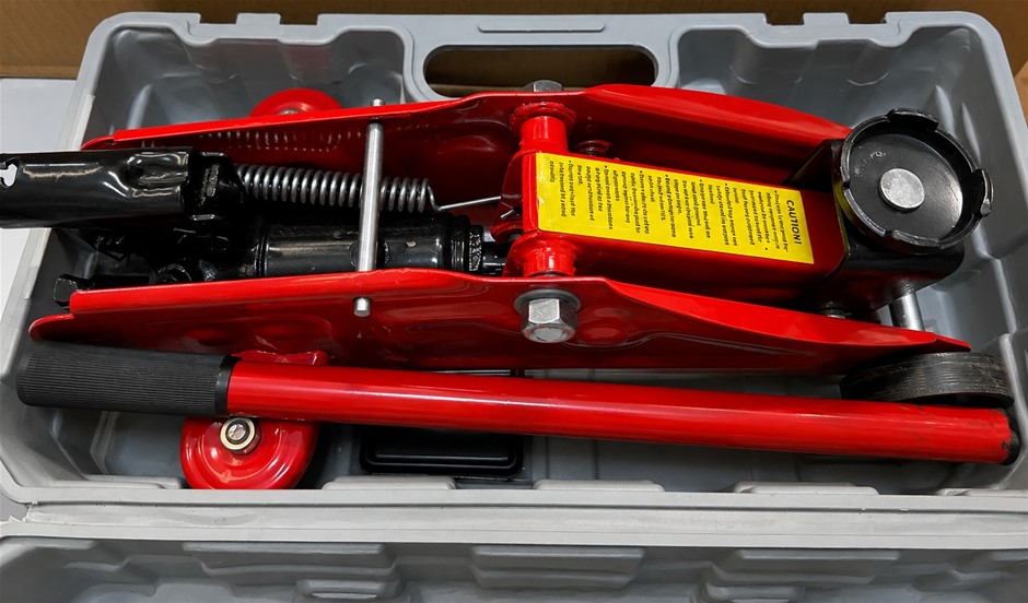2 Ton Hydraulic Trolley Jack with Carry Case – 2000kg Capacity NB: photo as
