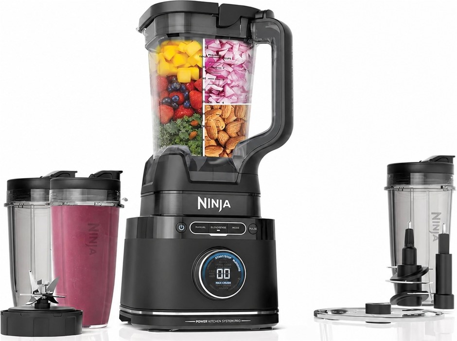 NINJA Detect Kitchen System Power Blender High Speed Food Mixer, One Touch