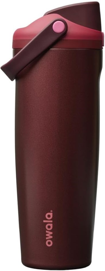 OWALA FreeSip Sway Insulated Stainless Steel Water Bottle 887ml – Black Che