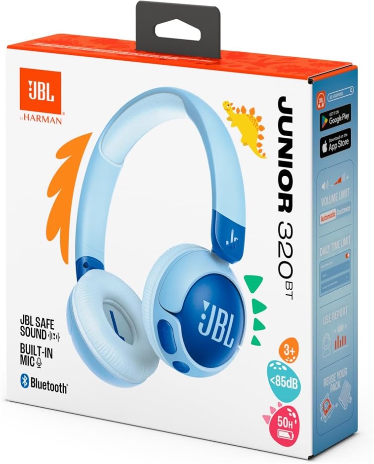 JBL Junior 320BT, JBL Safe Sound <85dB, Parental Control with Customizable