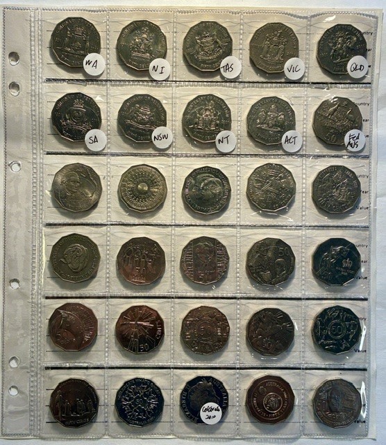 Australia 30 x Commemorative Fifty Cent Coins