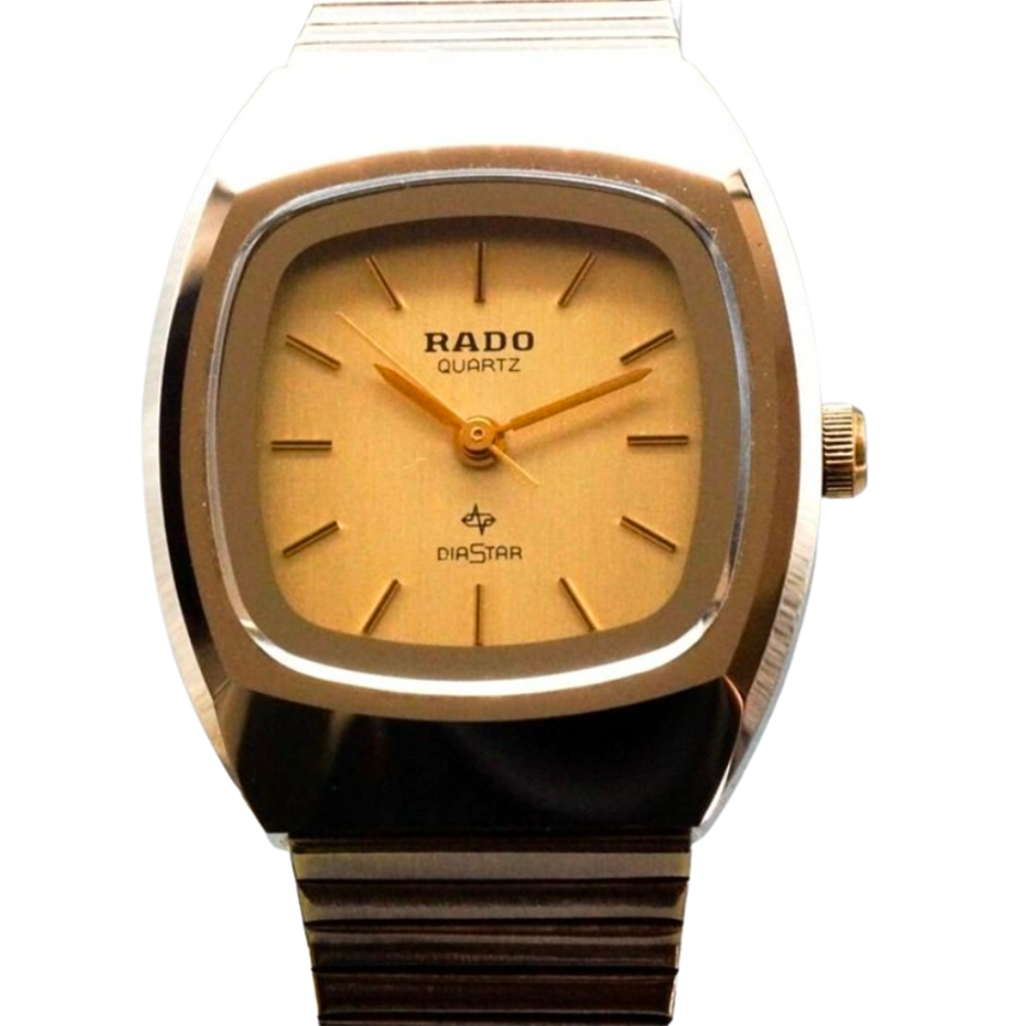 RADO DIASTAR QUARTZ GOLD-TONE STAINLESS STEEL 110.9513.3 GOLD DIAL BXO