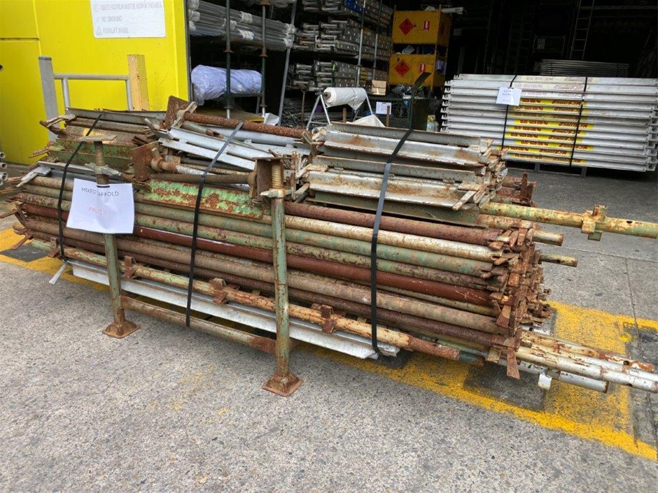 Stillage Containing Assorted Scaffold Components