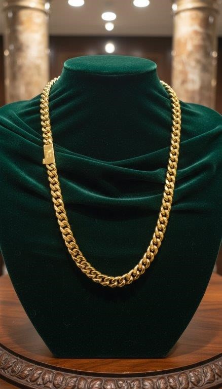 18k Italy Stamped Yellow Gold Filled Chain-Quality Guarantee-55cm