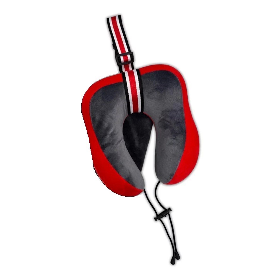 HUNTER Travel Pillow, Red. N.B: Eyemask & travel bag not included.