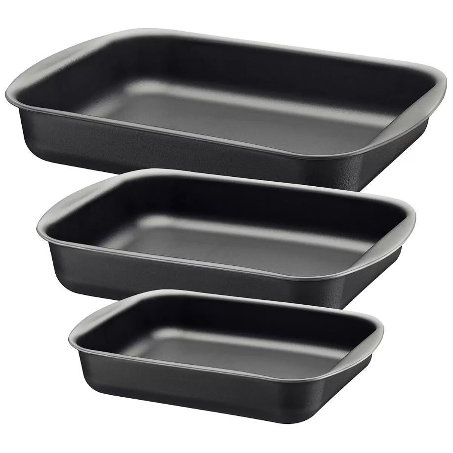 TRAMONTINA Brazil Non-Stick Roasting Pan 3-Piece Set.