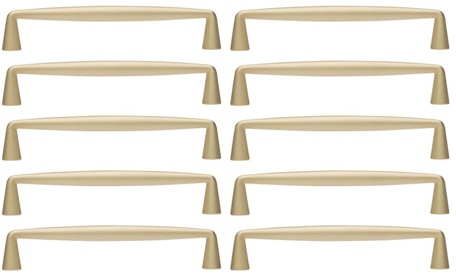 COTYKILEY 10 Pack 128mm Brushed Brass Cabinet Handles – Gold Drawer & Cupbo