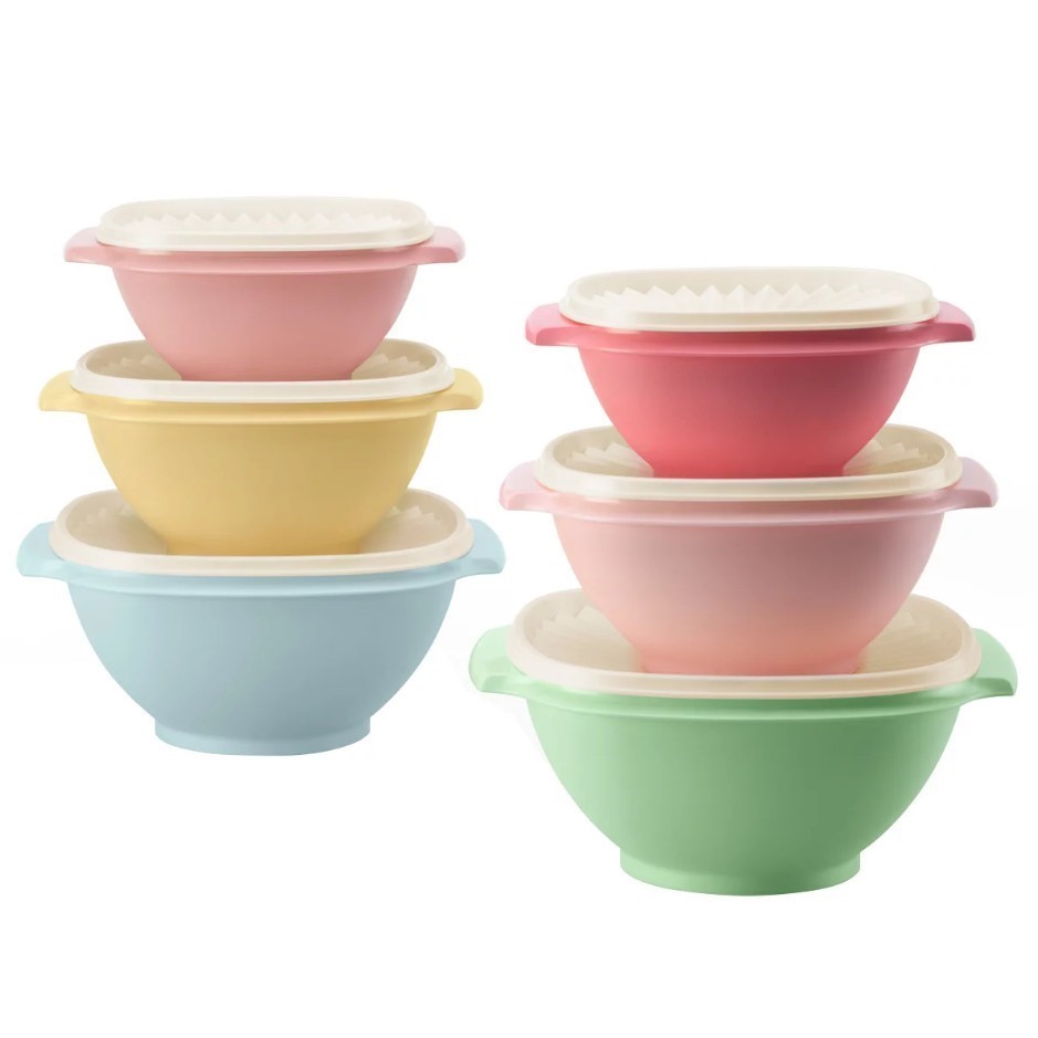 SNAPWARE Heritage Tupperware 12pc Bowls w/ Lids Set (6 x Bowls & 6 x Lids).