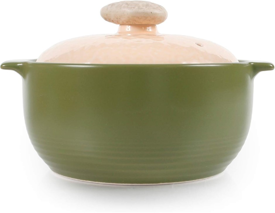 Neoflam Kiesel 1qt Non-Stick Ceramic Casserole Pot, Dutch Oven, Clay Pot, S