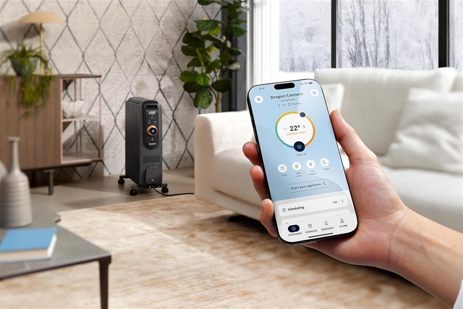De'Longhi Dragon 5 Easytronic Connect Oil Column Heater TRD50615WIFI.G, WiF