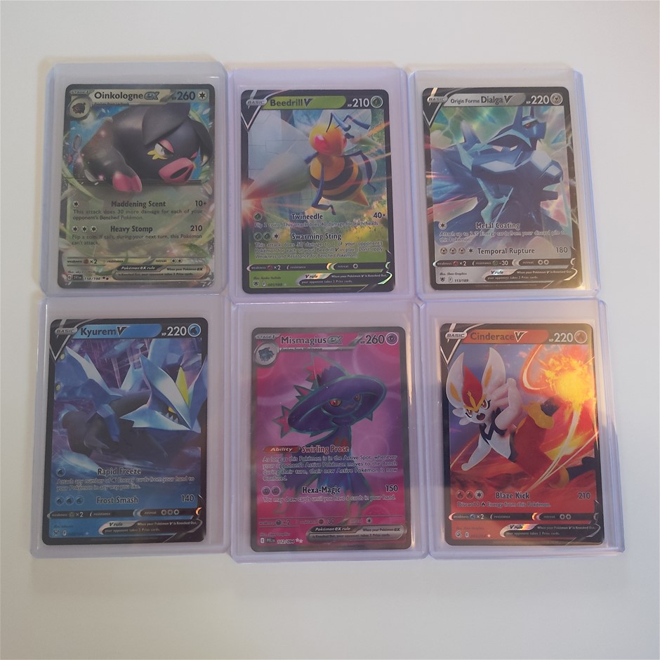 6 ultra rare genuine pokemon card bundel.