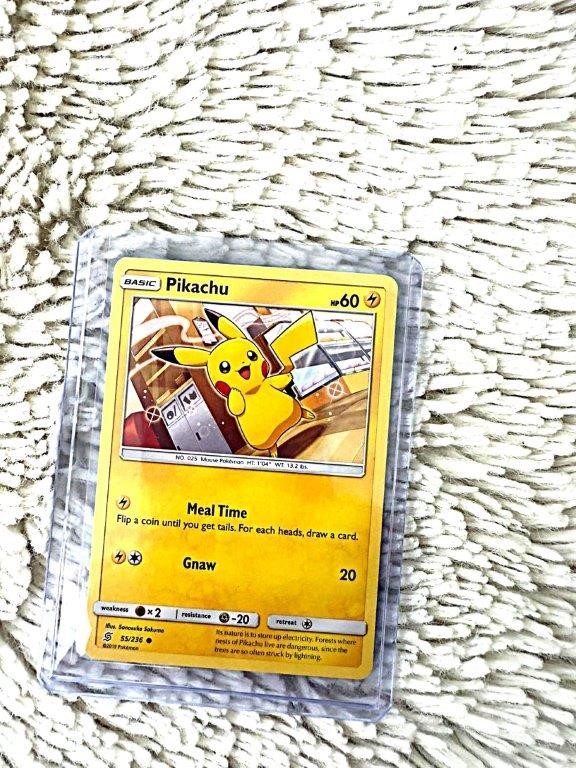 Pikachu Meal Time 55/236 Cosmic Eclipse common card.