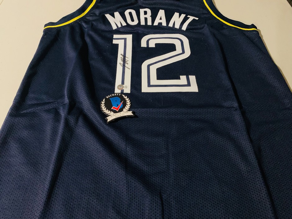 Ja Morant signed Jersey - Memphis Grizzlies- Beckett authentication