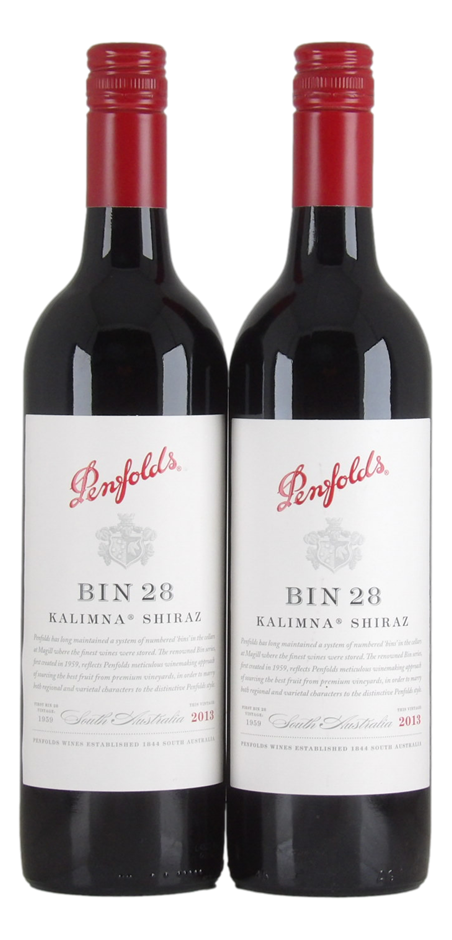 Penfolds 'Bin 28' Kalimna Shiraz 2013 (2x 750mL), SA.