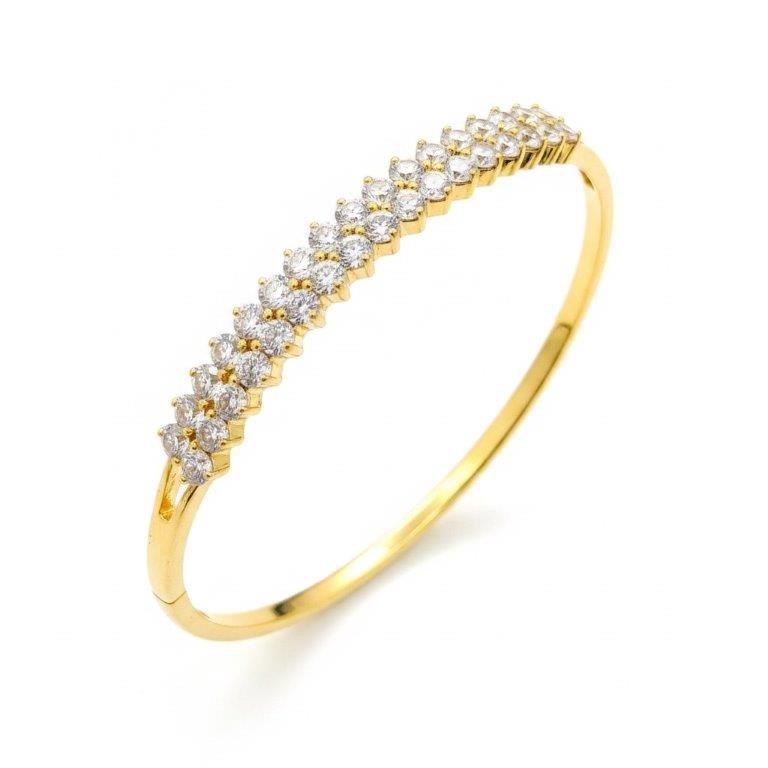 22k Stamped Yellow Gold Filled Bangle-60mm