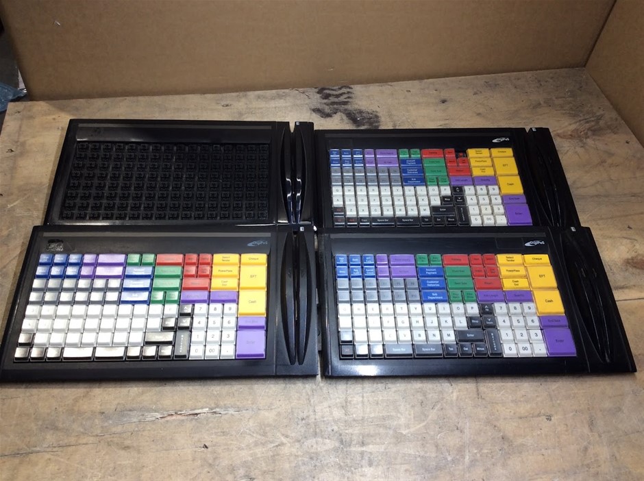 Tipro KMX128A Programmable POS Keyboard (Lot Of 4)