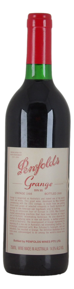 Penfolds Bin 95 Grange 1998 (1x 750mL) SA.